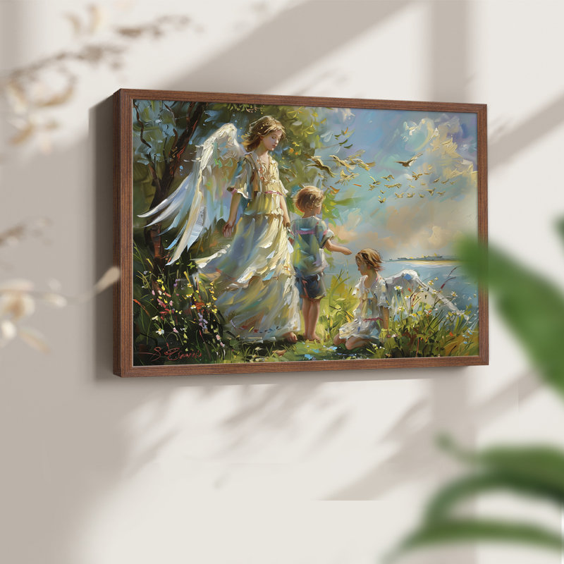 Faune - XLV III - Reproduction encadrée - Restickable, H 8 po x l 10 po, Noyer