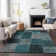 Premium Machine Washable Prisco Teal Rug