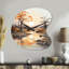 Horloge murale orange, gris, africain, vallée, paysage africain-106136355
