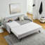 Lit de jour simple rembourré avec lit gigogne simple et conception de chargement USB, lit de jour-984846578