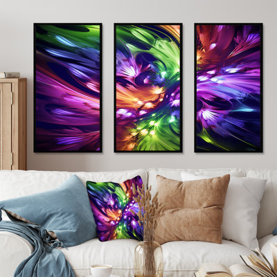 Mauve et vert fractal Fusion IV - impression d'art mural fractal