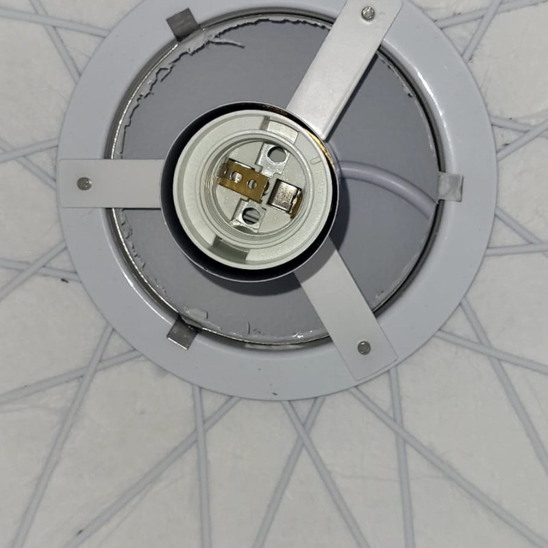 Luminaire suspendu en fausse soie Lunelle