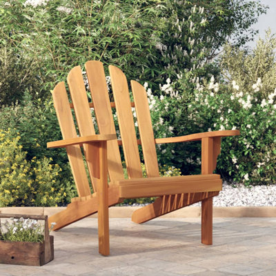 Adirondack Chair Patio Lawn Chair Weather Resistant Solid Wood Teak by Dovecove
