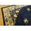 Wool Rectangle Blue Hand Knotted Pile 1920s Antique Chinese Rug