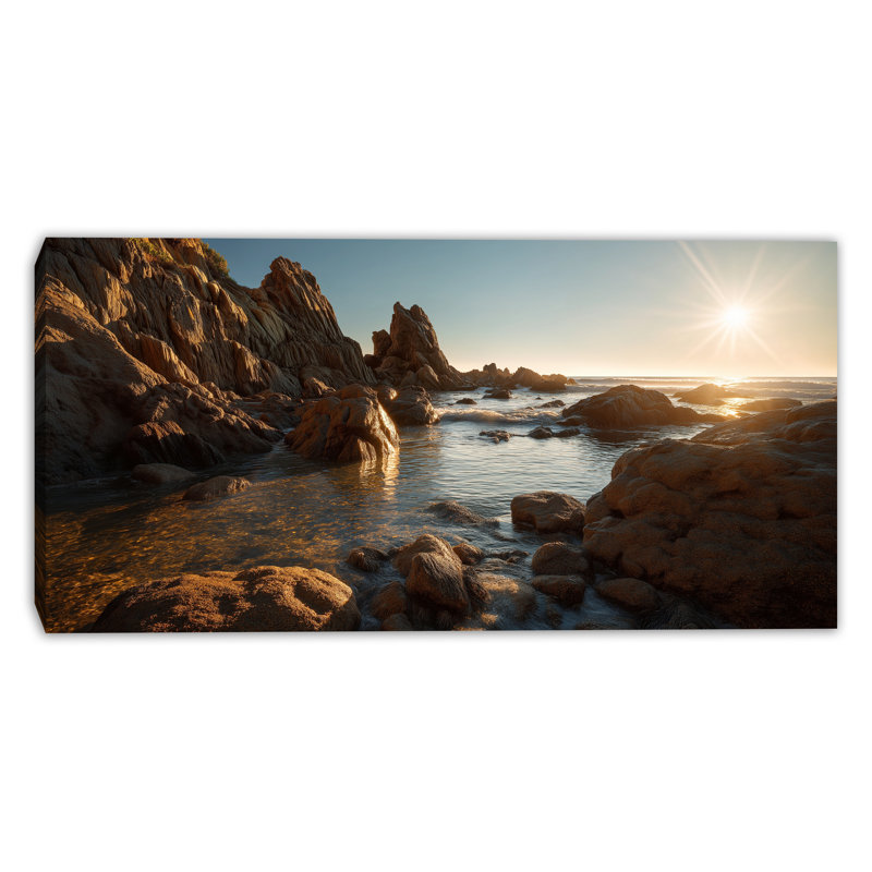 Art mural sur toile Golden Rock Pools, H 20 po x l 40 po x P 1,5 po