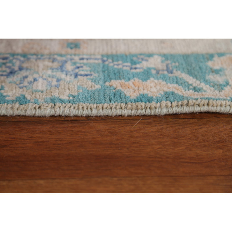 Tapis unique en laine noué à la main gris nouvel âge 1 pi 11 po x 2 pi 11 po Roz