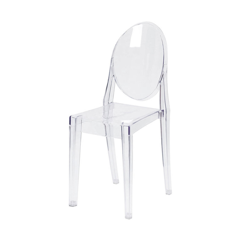 Forontenac Side Chair Stackable Acrylic Victorian Dining Side Chair, Clear