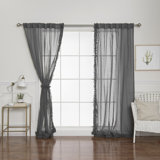 Raphaelle Polyester Semi Sheer Curtain Pair