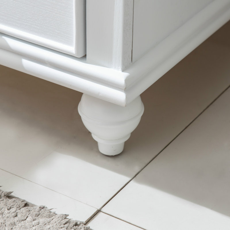 Ensemble de meuble-lavabo simple 24 po Angelissa, Grain blanc, Pierre naturelle blanc de Carrare