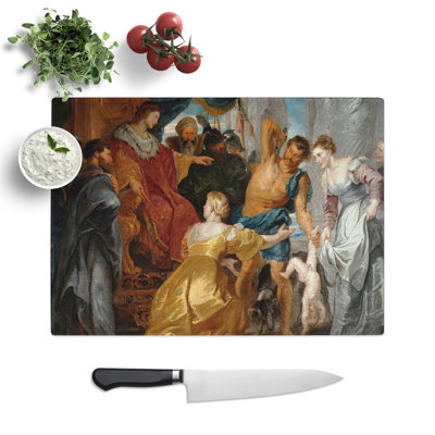 The First Book of Kings in the Bible by Peter Paul Rubens Chopping Board