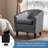 Seldon 28'' H Vegan Leather Barrel Chair-134847906