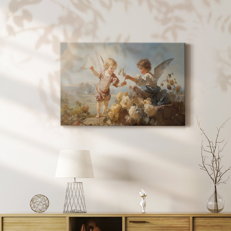 Angel X - Toile tendue avec châssis Premium - Prêt à accrocher, H 40 po x l 60 po