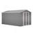Lockable Secure Metal Shed 8X12 FT - Large Outdoor Storage With Aluminum Frame, Durable Garden Tool Shed For Backyard, Patio, Lawn, Grey-123950936-123950938