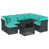 Coussin bleu sarcelle / structure noire est en rupture de stock