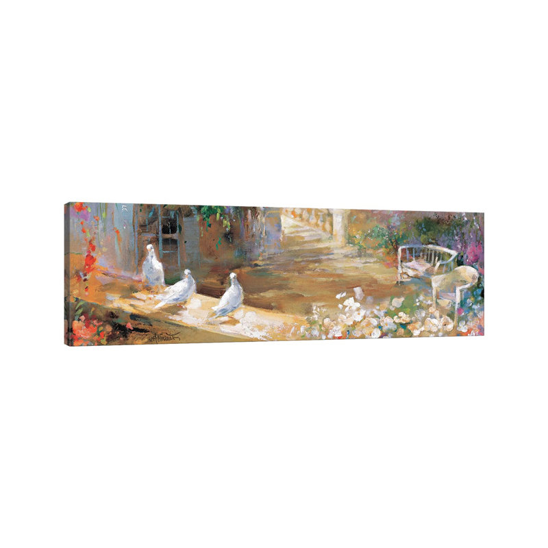 Peaceful Yard by Willem Haenraets - Wrapped Canvas Panoramic Print, 30.48 cm H x 91.44 cm W x 1.91 cm D