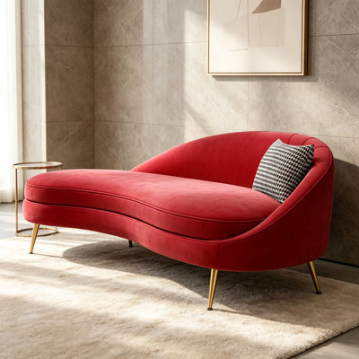 Modern Simple Upholstered Suede Chaise Longue