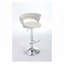 Ensemble de 2 tabourets de bar à hauteur réglable avec revêtement en velours, base chromée et repose-pieds pour une assise confortable-48252628