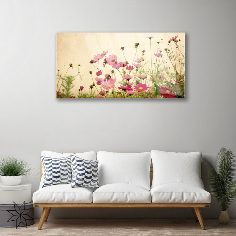 Flowers Floral - Unframed Photograph on Glass