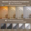 176cm Powder Coated Black LED Torchiere Floor Lamp with Smart Control and Outlet-348839472