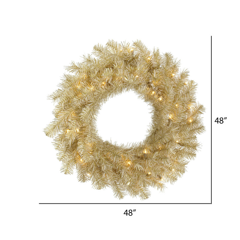 Couronne artificielle Bridger, H 30 po x l 30 po x P 3 po, Oui, Citron vert / Vert