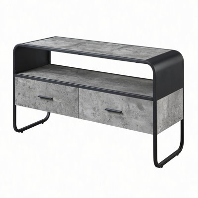 Concrete and 2-drawer TV Stand