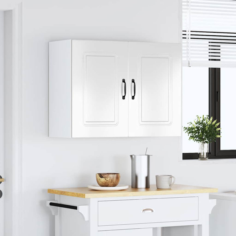 Armoire murale de cuisine vidaXL, Blanc très luisant, H 23,6 po x l 31,5 po x P 12,2 po