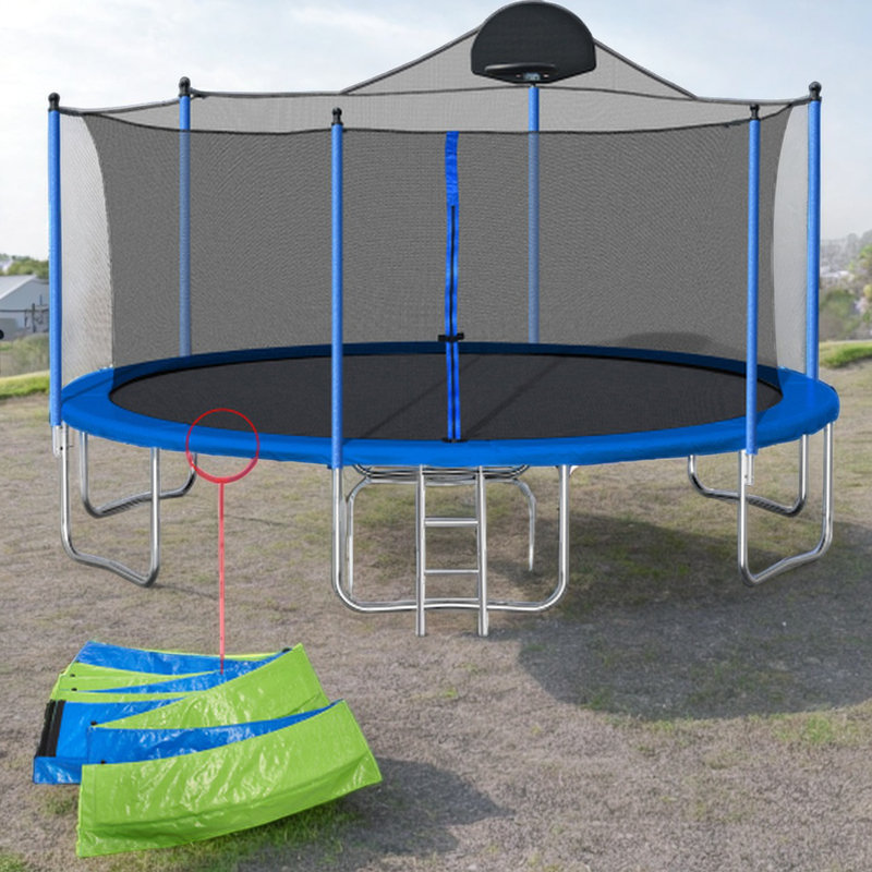 VAMOP Round Backyard Trampoline with Safety Enclosure