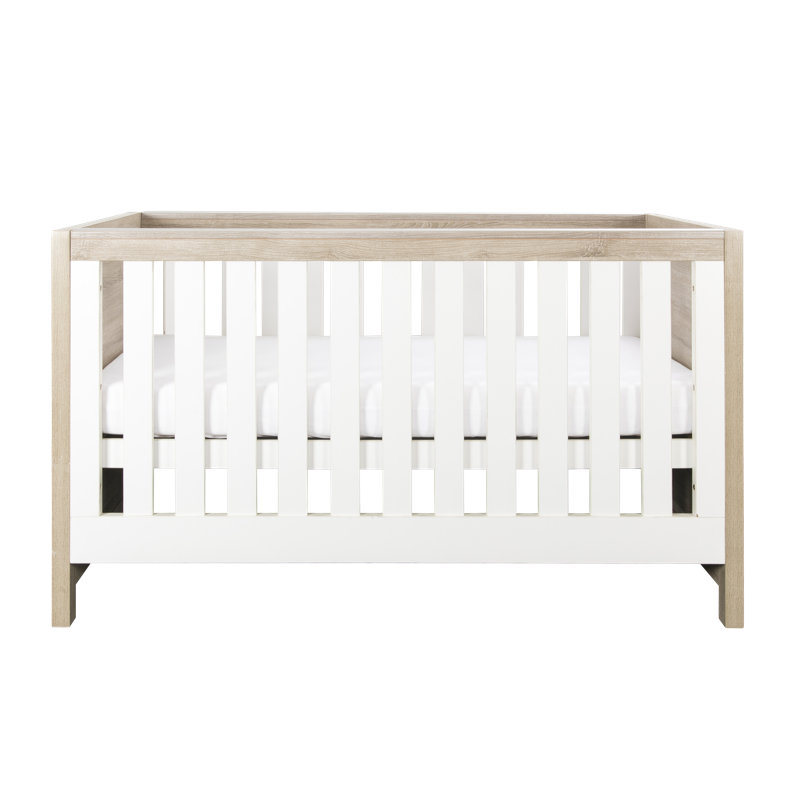 Tutti Bambini Modena 3-in-1 Cot Bed, White/Oak