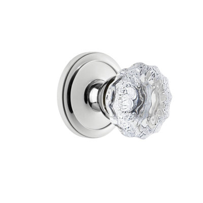 Rosette Grandeur avec bouton en cristal Fontainebleau