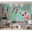 Adhésif mural pelez et collez enfants - lamas fous-597914103