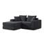 Canapé modulaire modulaire avec méridienne en forme de L - Canapé nuage gris foncé, canapé-lit confortable sans assemblage
