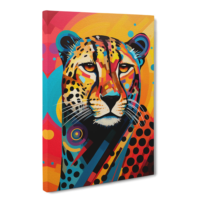 Cheetah Constructivism No.3 - No Frame Print, 50cm H x 35cm W x 3cm D