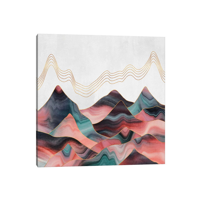 Mountainscape II by Elisabeth Fredriksson - Print on Canvas, Wrapped Canvas, 30.48 cm H x 30.48 cm W