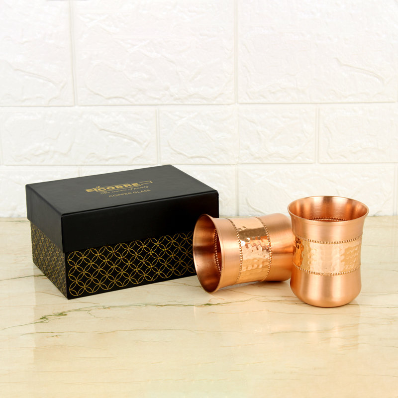 250ml Handmade Copper Drinking Glass Set