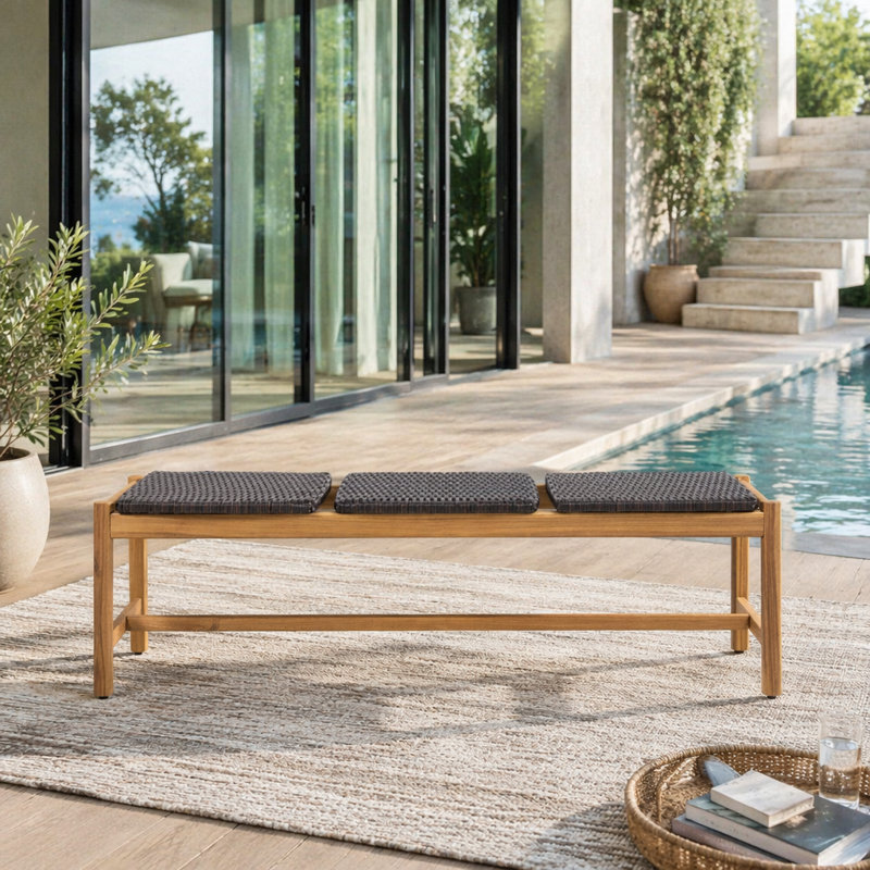 Patio Bench, Brun