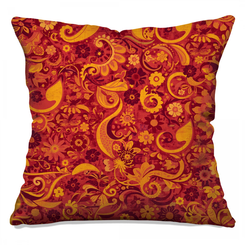 Coussins décoratifs Vibrant Floral Swirls, 18 po x 18 po