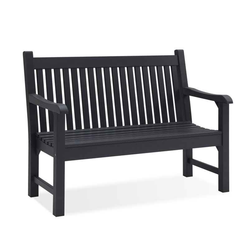 Banc d'extérieur toutes saisons - Mobilier de jardin en poly, Noir