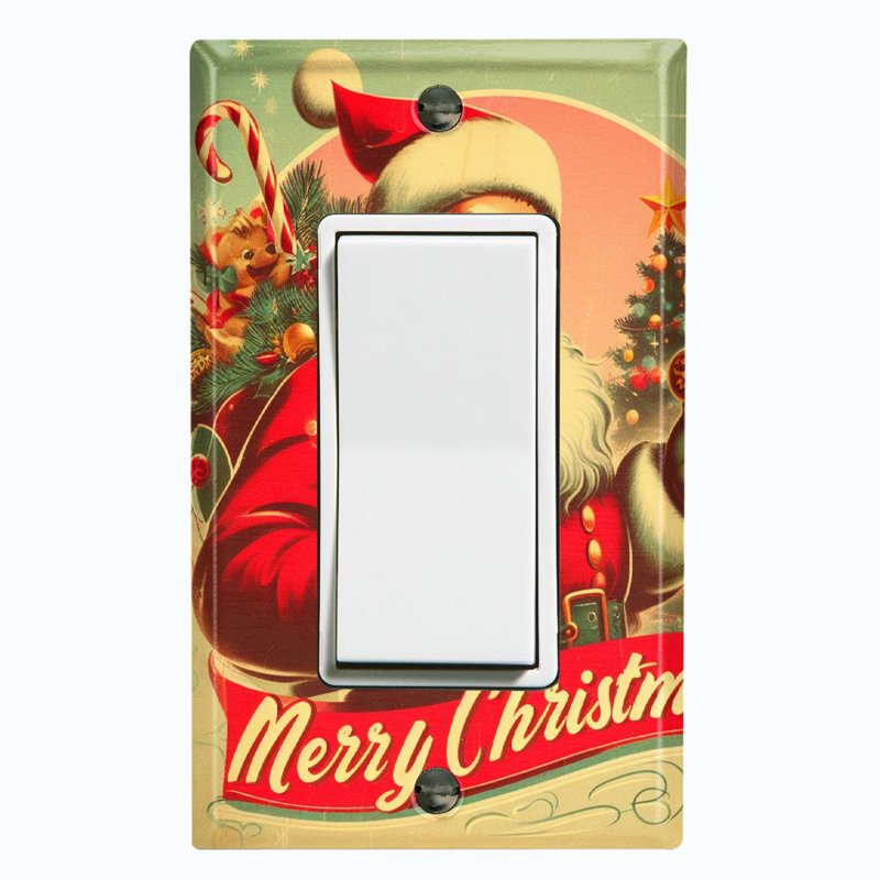 Plaque murale standard Merry Christmas Santa Claus