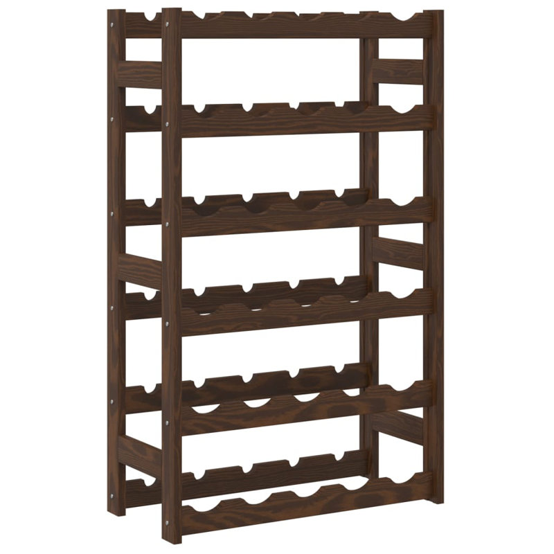 30 - Bottle Solid Wood Wine Bottle Rack, Brown