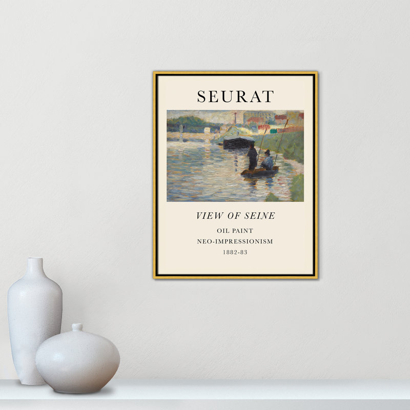 Collection «Old View» par Georges Seurat, Cadre flottant doré, Non, H 29,5 po x l 23,5 po x P 2 po