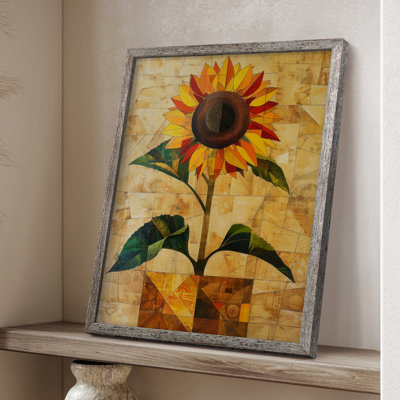 Reproduction encadrée FLORAL Series CDLxxIV - bois massif