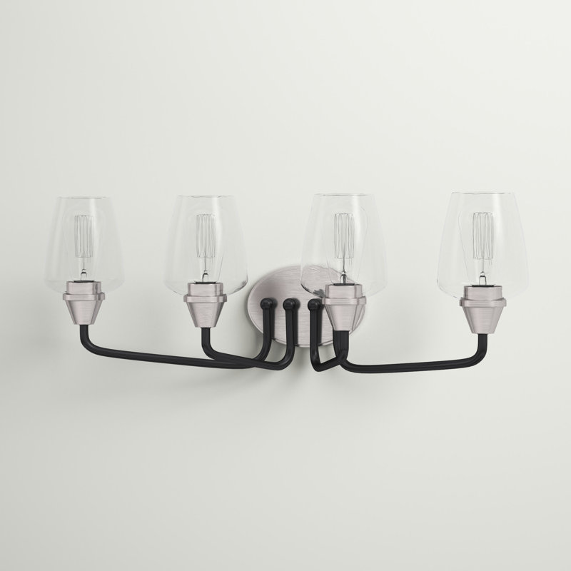 Roseta 4 - Light Dimmable Vanity Light, Black/Satin Nickel