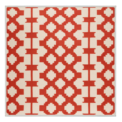 Machine Washable Trellis Beige Area Rug
