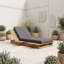 Méridiennes de patio en bois avec coussin