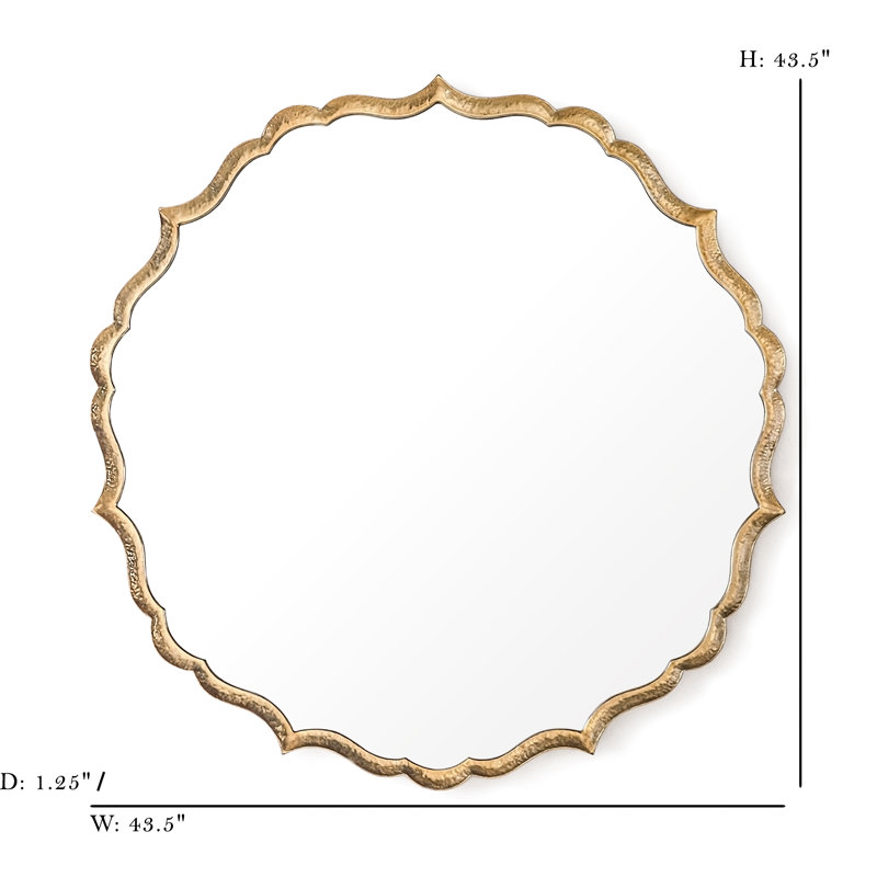 Cecile Scalloped Metal Wall Mirror