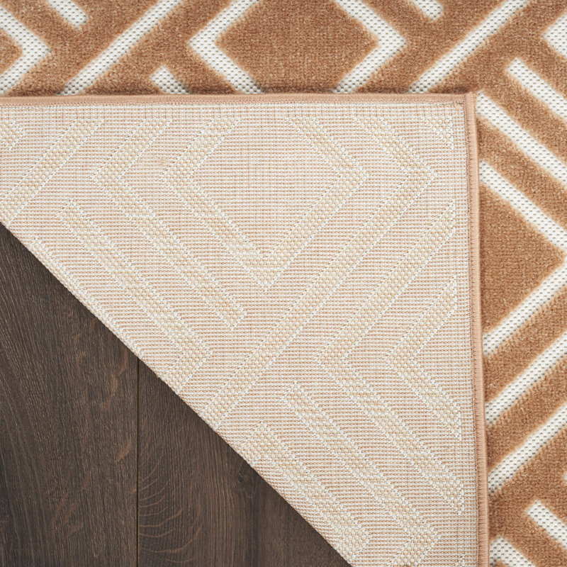 Ebern Designs Garp Copper Modern Indoor Rug, Rectangle 7'10" x 9'10"