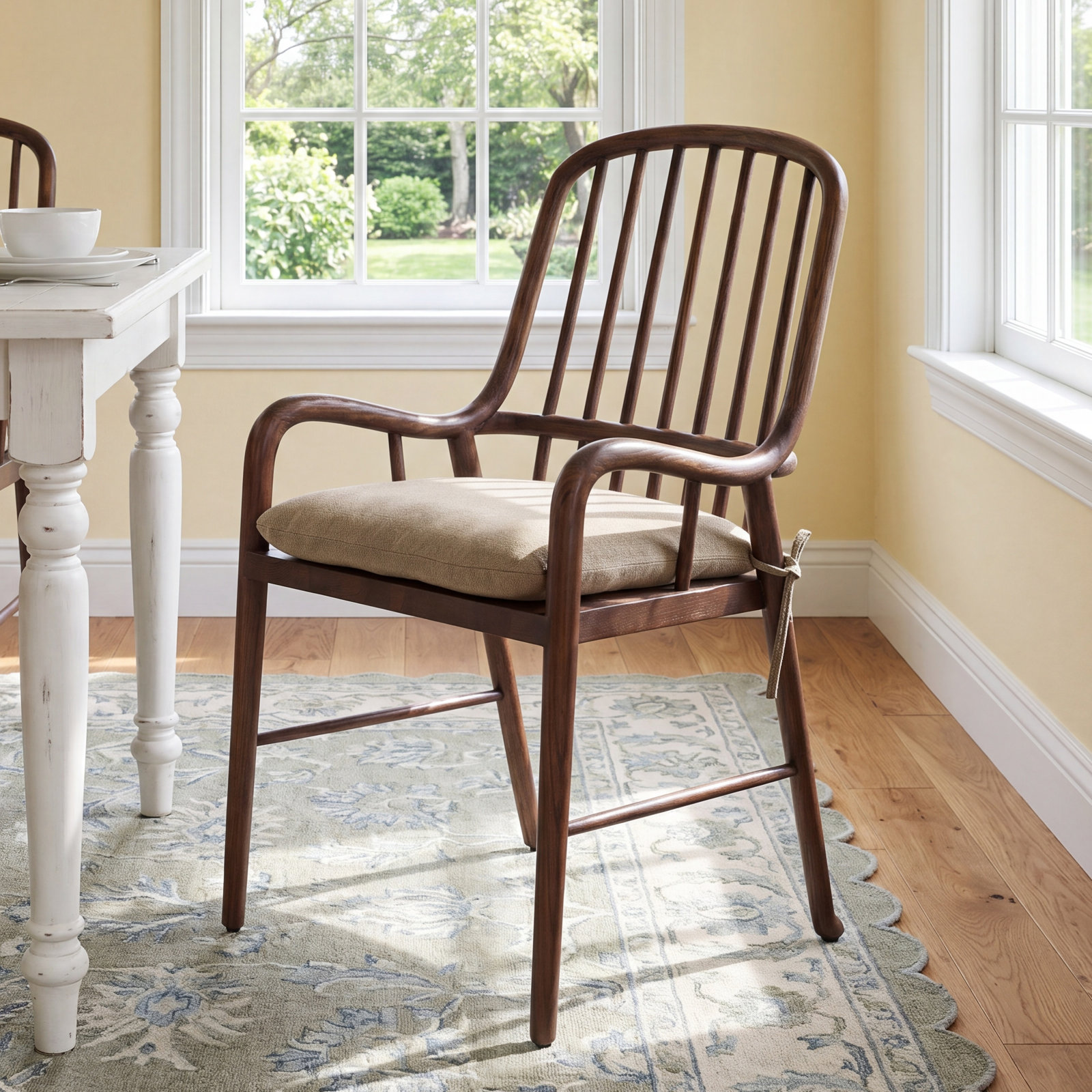 Brenna Oak Armchair, Broadway Olive