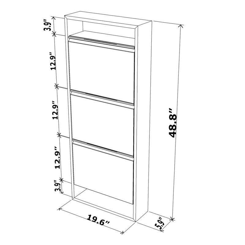 3 Tier Shoe Shelf In Walnut Wood For Organized Living Storage Facility Your Footwear, California Walnut