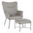Bayliegh Faux Leather Accent Chair with Ottoman-794975235
