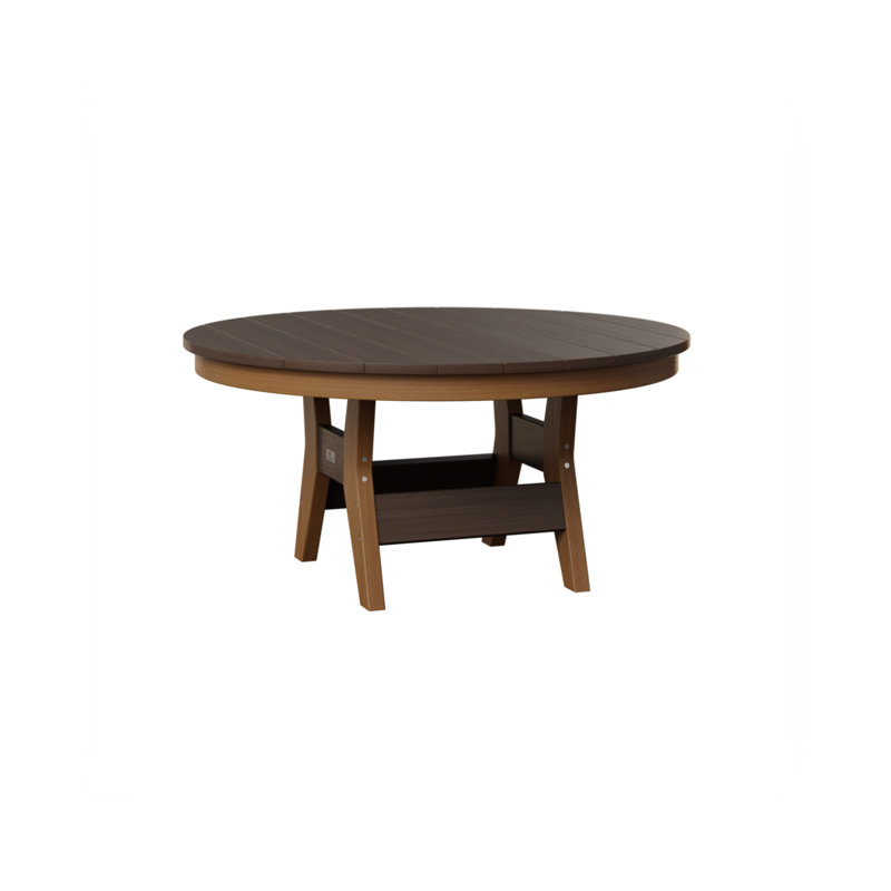 Table de conversation ronde 38 po Berlin Gardens Harbor, Imbuia, Teck naturel